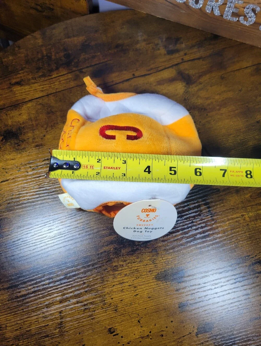 Cosmo Furbabies Chicky Nuggies Plush Dog Toy - Yellow & White